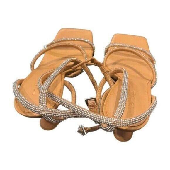 I.n.c. Women's Ezulah Embellished Strappy Dress Sandals, pumps, heel Dark Almond - Picture 7 of 8